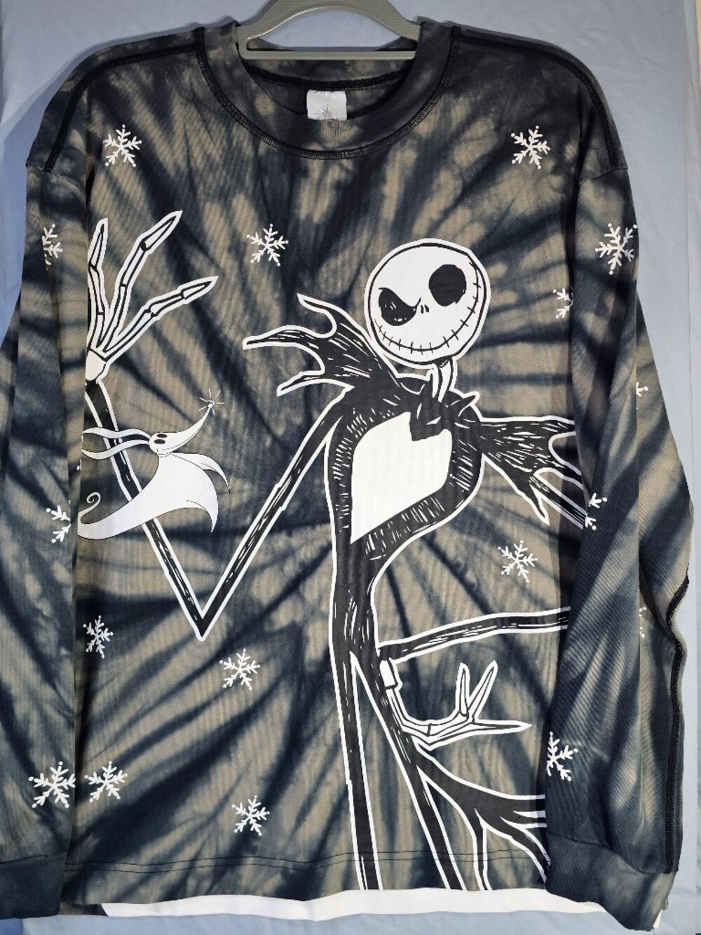 Disney Parks Nightmare Before Christmas Jack & Zero Tie Dye Long Sleeve Shirt M
